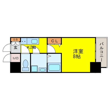 プレサンス大阪福島シエルの物件間取画像